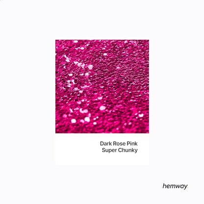 Resin Glitter Dark Rose Pink 100g Super Chunky (3.5 Ounce)