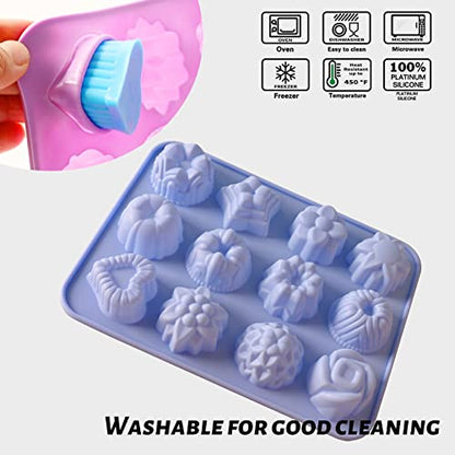 3 Pack Flower Molds Silicone