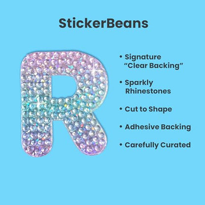 Sparkly Rhinestone Alphabet Letter Sticker R