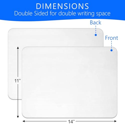 Small White Board 11X14 Dry Erase Lapboard 2 Pack for Kids (2 Count)