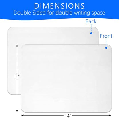 Small White Board 11X14 Dry Erase Lapboard 2 Pack for Kids (2 Count)