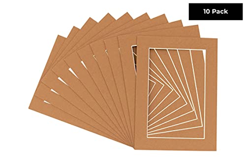 Pack of Ten Acid Free 11x14 Mats Bevel Cut for 9x12 Photos (10 Count)