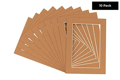 Pack of Ten Acid Free 11x14 Mats Bevel Cut for 9x12 Photos (10 Count)
