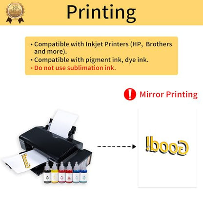 Heat Transfer Paper for Light T Shirts (18 Ounce)