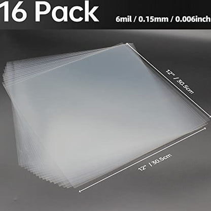 16PCS 6 Mil Blank Mylar Stencil Sheets (16 Count)