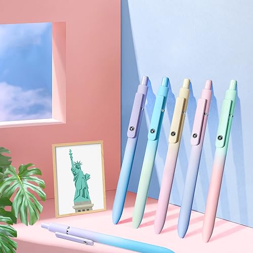 Gel Pens 5 Pcs Medium Point Smooth Writing Pens Cute Pens for Women