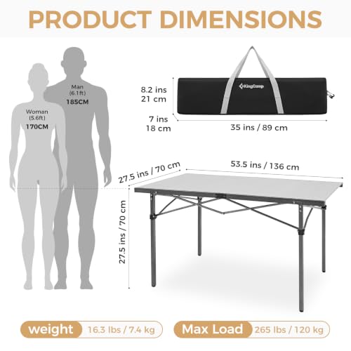 Large 53.5" Folding Camping Table
