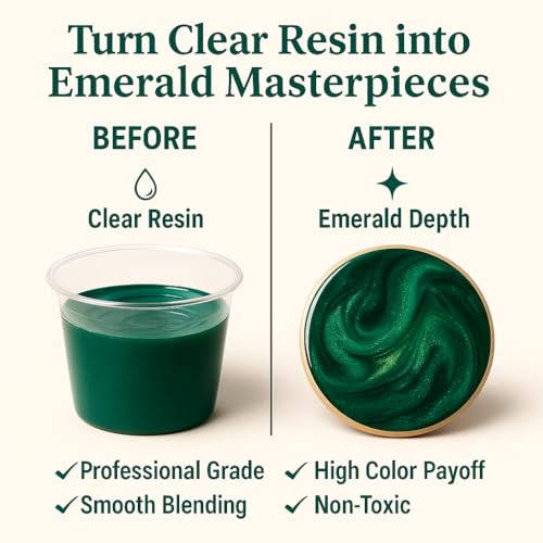 Emerald Green Epoxy Resin Pigment Paste 6.7oz (6.7 Fl Oz)