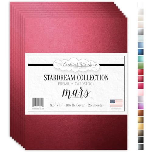 Cardstock Warehouse Stardream Mars Red Cardstock Paper (25 Count)