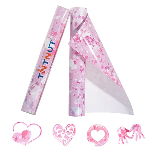 Pink White Splash Heat Transfer Vinyl Roll