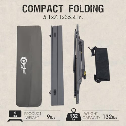 Outdoor Folding Portable Picnic Camping Table with Adjustable Height Aluminum Roll Up Table Top Mesh Layer