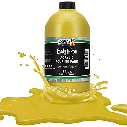 Lemon Yellow Acrylic Ready to Pour Pouring Paint (32 Fl Oz)