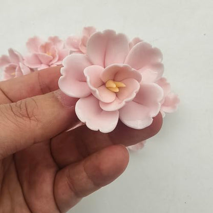 10PCS 3D Ceramics Flower Mosaic Tiles (8 Ounce)
