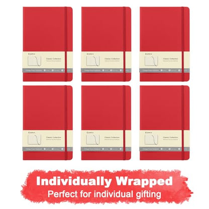 6 Pack Lined Journal Notebooks for Work (6 Count)