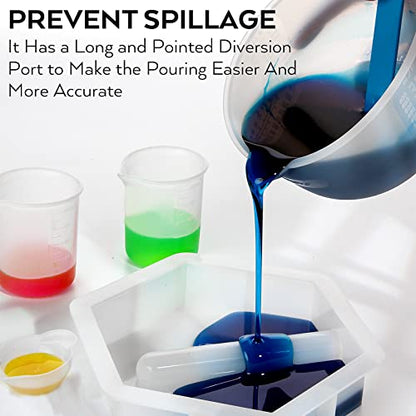 Large Silicone Resin Measuring Cups Tool Kit (20 Fl Oz)