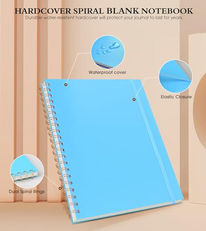 Blank Spiral Notebook Journal 8.5” x 11”