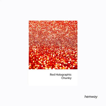 Resin Glitter Red Holographic 100g Chunky (3.5 Ounce)