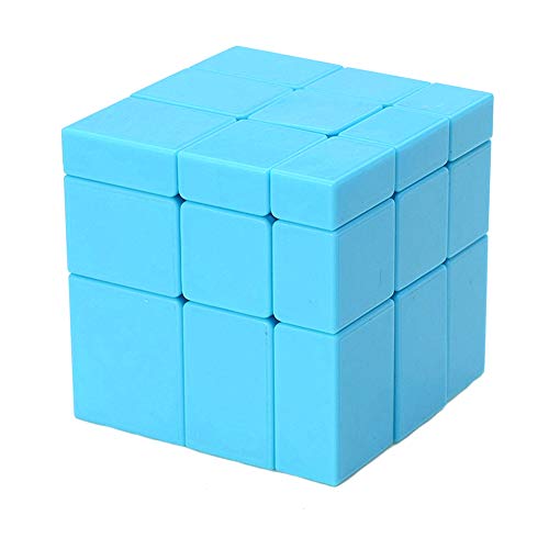 Mirror Speed Cube 3x3 Stickless Magic Cube Puzzle Toy Blue