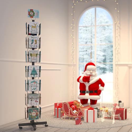 28 Pockets Countertop Rotating Greeting Card Rack