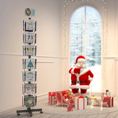 28 Pockets Countertop Rotating Greeting Card Rack