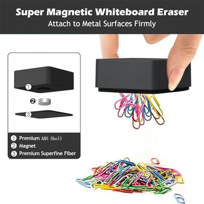 8 Pcs Magnetic Whiteboard Dry Erase Erasers (8 Count)