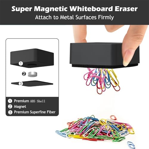 8 Pcs Magnetic Whiteboard Dry Erase Erasers (8 Count)