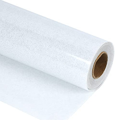 Glitter White Heat Transfer Vinyl HTV Rolls