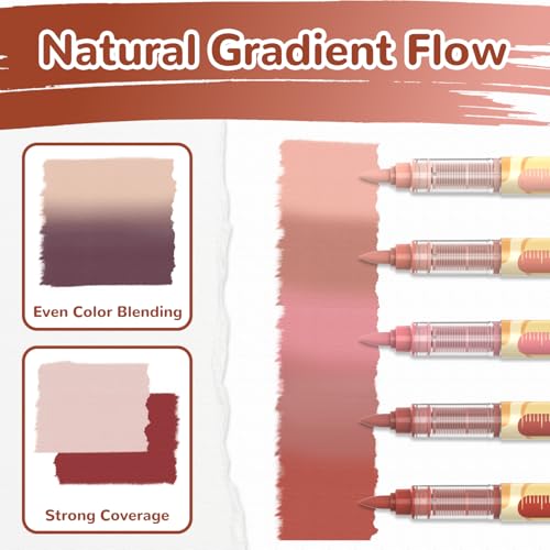 12 Skin Tone Acrylic Paint Markers (12 Count)