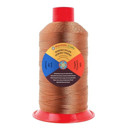 Size 277 840D T270 Bourbon Brown Bonded Nylon Thread 800 YDs