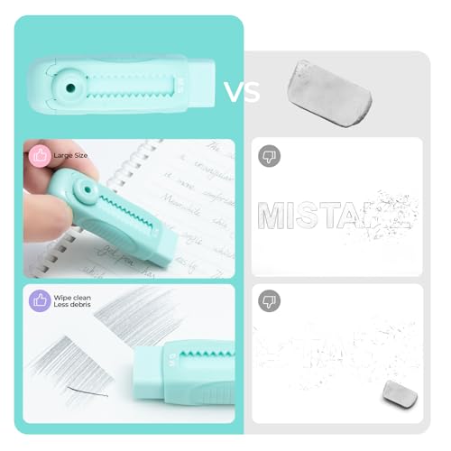 4 Pcs Cute Erasers for Kids Sliding Retractable Pencil Erasers (4 Count)