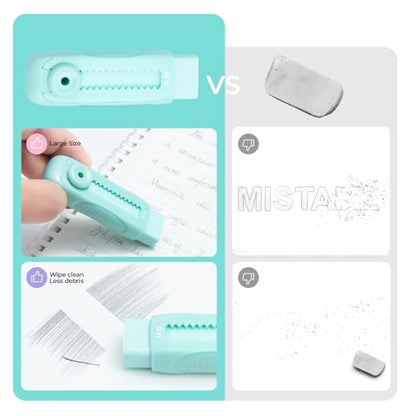4 Pcs Cute Erasers for Kids Sliding Retractable Pencil Erasers (4 Count)