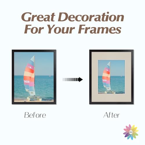 Mat Board Center 10 Pack 11x14 Photo Mats for 8x10 Picture (10 Count)