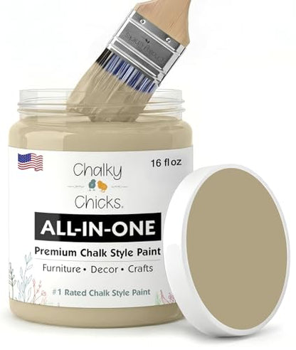 Olive Wood 16 Fl Oz Chalk Paint for Furniture All in One