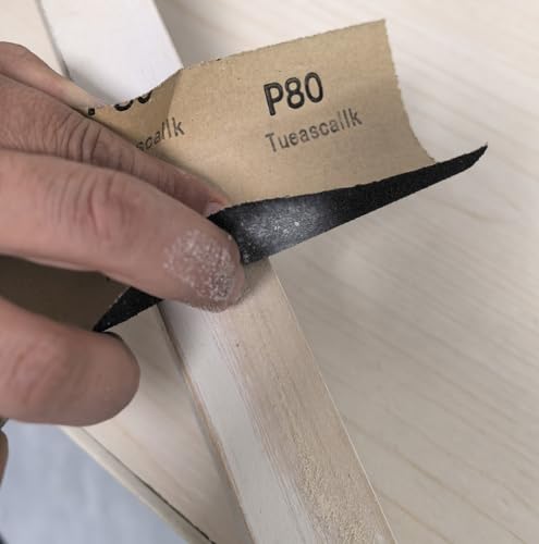 30Pcs 9 x 3.6 Inchs 80 Grit Wet and Dry Handmade Universal Sanding Sheets (30 Count)