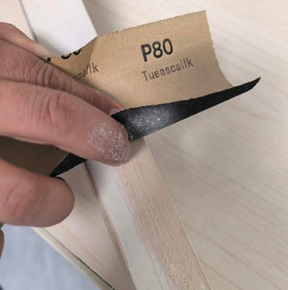 30Pcs 9 x 3.6 Inchs 80 Grit Wet and Dry Handmade Universal Sanding Sheets (30 Count)