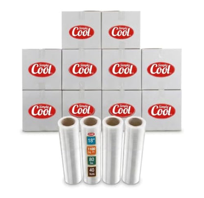 40 Pack Stretch Wrap 18 Inch 80 Gauge Shrink Wrap