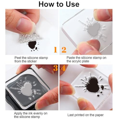 Clear Stamp Mottled Patterns Silicone Stamps for DIY Scrapbooking Photo Album Decorative Cards Making Background Holiday Card Making Album Crafts