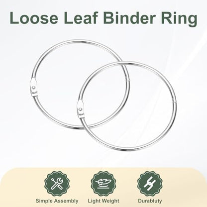 3.1" x 3.5" Loose Leaf Binder Rings (30 Count)