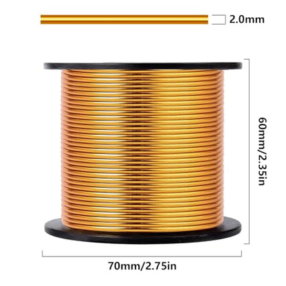95FT 14 Gauge Bendable Dark Gold Aluminum Craft Wire for DIY Jewelry Making (95 Foot)
