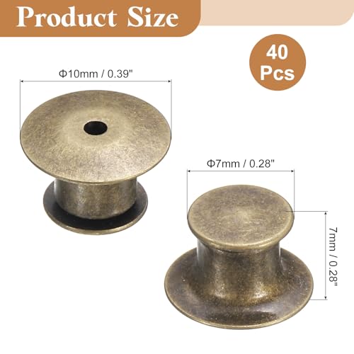 40Pcs Metal Locking Pin Backs (40 Count)