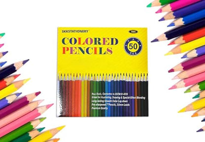 50Pcs Colored Pencils (50 Count)