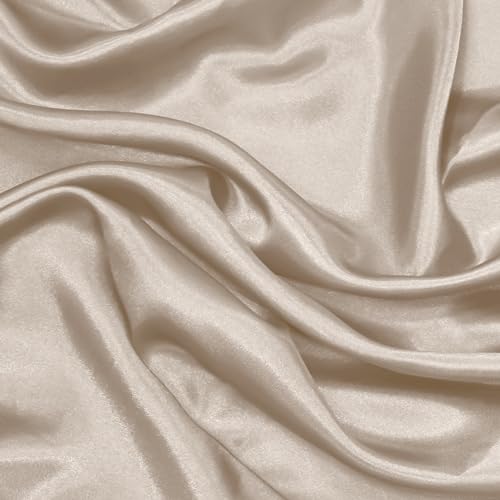 Beige Satin Fabric