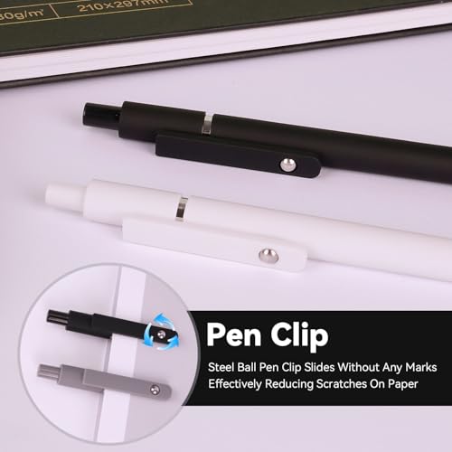 Gel Pens 6pcs 0.5mm Fine Point Black Ink Quick Dry Pens (6 Count)