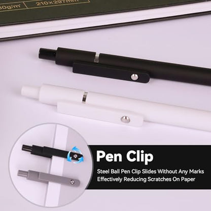 Gel Pens 6pcs 0.5mm Fine Point Black Ink Quick Dry Pens (6 Count)