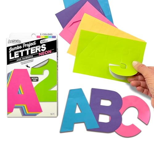 Poster Letters 4” Paper Letters for Poster Board Projects (181 Count)