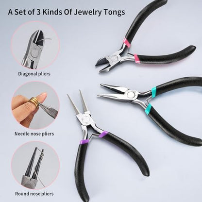 3Pcs Jewelry Making Tools Pliers Kit