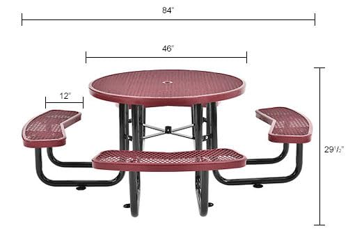 46" Round Picnic Table