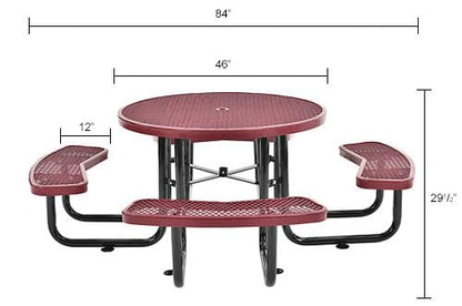 46" Round Picnic Table