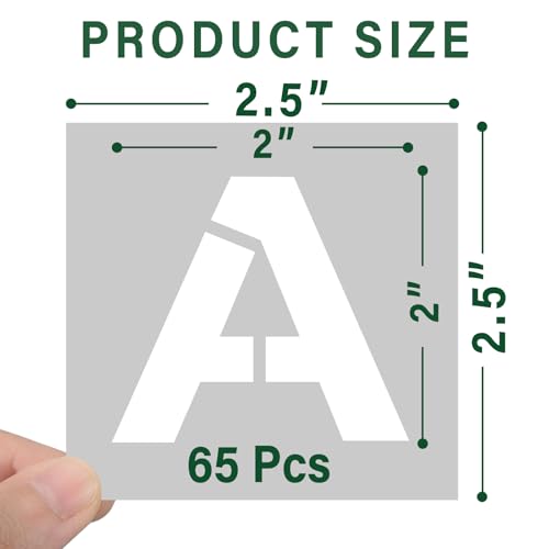 2 Inch 65 Pcs Letter Stencils (65 Count)
