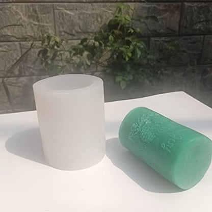 3D Cylinder Pine Cone Candle Mold